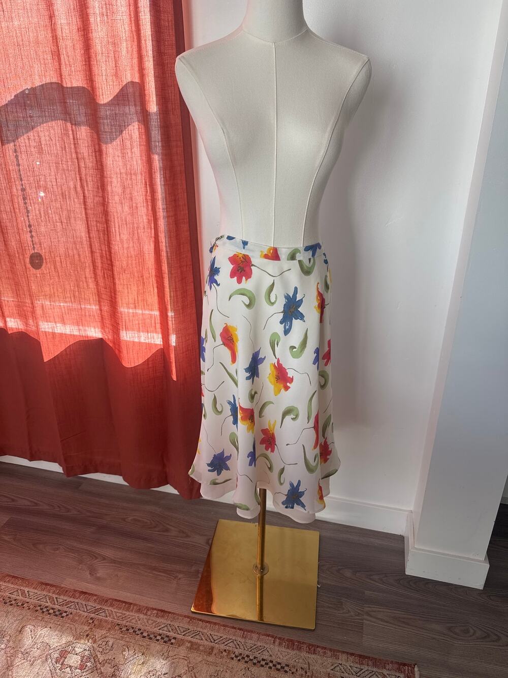 Chadwicks by Boston Floral Skirt Fairycore Floral Ethereal Garden Party